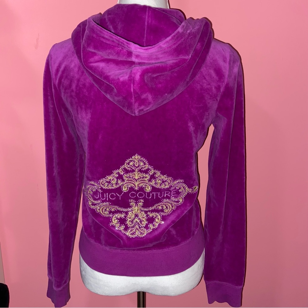 juicy courure purple velour sweater